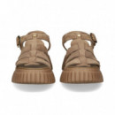 SANDALIA CANGREJERA ANTE BEIGE