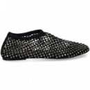 BOTIN REJILLA STRASS PLOMO