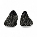 BOTIN REJILLA STRASS PLOMO