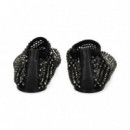 BOTIN REJILLA STRASS PLOMO