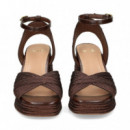 SANDALIA (B) CRUZADA RAFFIA MARRON