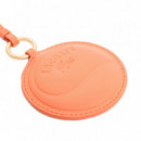 Llavero con colgantes de raqueta, espejo, cocodrilo y L