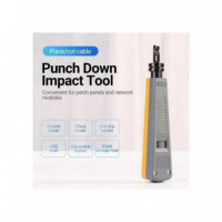 INSERTADORA VENTION TIPO 110 RJ45 RJ11 GREY/ORANGE