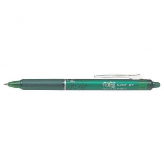 Bolígrafo de Gel Borrable Retráctil Pilot Frixion Clicker 0.7 mm Verde