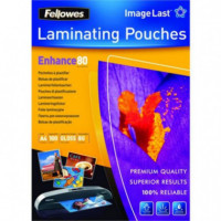 Paquete de 100 Bolsas de Plastificación FELLOWES 80 Micras A4 (216X303 Mm)