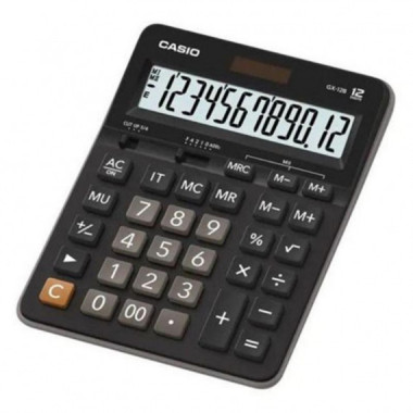Calculadora de Sobremesa Casio MH-12, 12 D&iacute;gitos, Solar y a Pilas