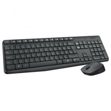 Teclado y Rat&oacute;n Inal&aacute;mbricos Logitech MK235 - 2.4GHz - 10 Metros de Alcance