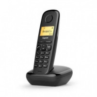 Teléfono Inalámbrico Dect GIGASET A170 Negro con Pantalla Lcd y Función Alarma