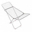 Tendedero Metálico Plegable Confortime de 18 Metros, Plateado