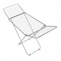 Tendedero Metálico Plegable CONFORTIME de 18 Metros, Plateado