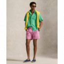 WOVEN-TRUNK-SWIM BOTTOM PINK