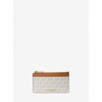 SM ZIP KEY CARD CASE VANILLA/ACRN