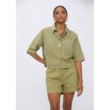 SHORT SLEEVE TWILL OVERSHIRT WITH LC JAC