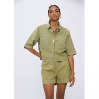 Short Sleeve Twill Overshirt With Lc Jac  LOLA CASADEMUNT