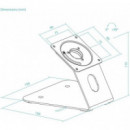 Soporte de Mesa TOOQ TQATWM3401-B para Marco Antirrobo