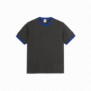 Camisetas Hombre Camiseta POLAR SKATE CO Ringer Tee Dirty Black/egyptian Blue