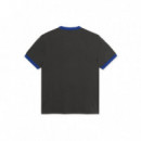 Camisetas Hombre Camiseta POLAR SKATE CO Ringer Tee Dirty Black/egyptian Blue