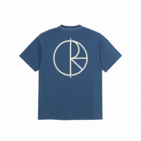 Camisetas Hombre Camiseta POLAR SKATE CO Contrast Stroke Logo Grey Blue