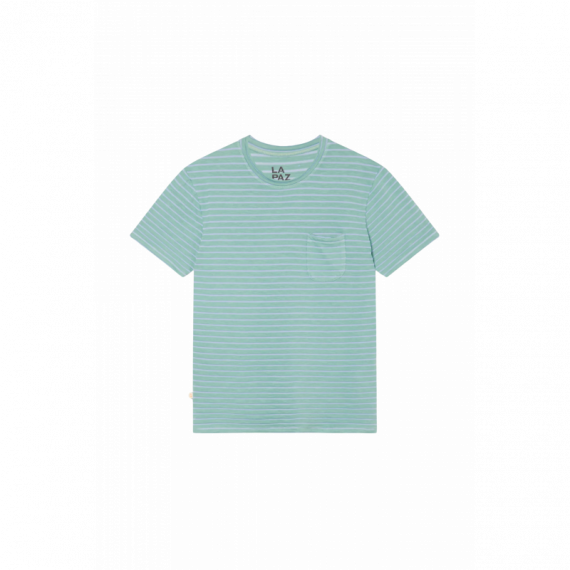 Camisetas Hombre Camiseta LA PAZ Guerreiro Green Indigo Stripes