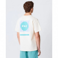 Camisetas Hombre Camiseta LA PAZ Botelho Ecru Green