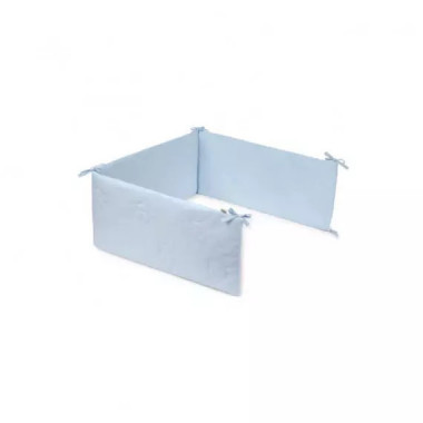 Protector/chichonera De Cuna Osos Bordados Celeste