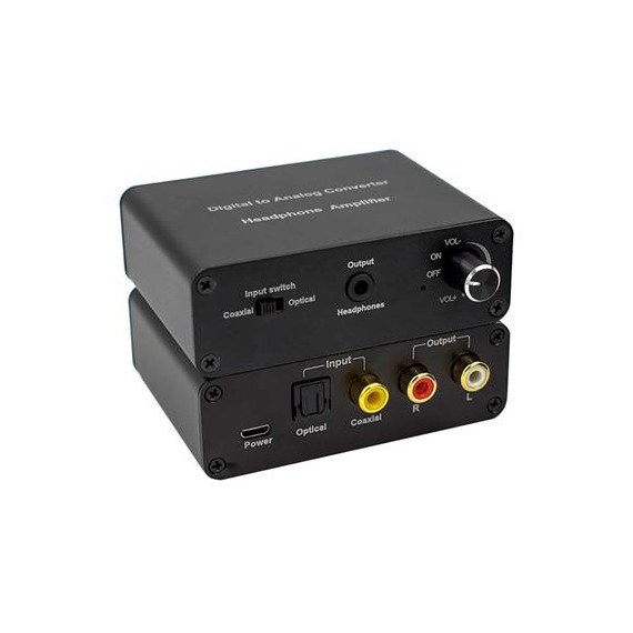 EUROCONNEX Convertidor Audio Digital Analogico Con Regulador Volumen 0337