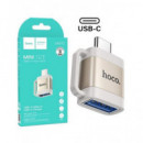 HOCO Adaptador OTG Tipo C/M a Usb A/H UA31C Gris