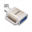 HOCO Adaptador OTG Tipo C/M a Usb A/H UA31C Gris