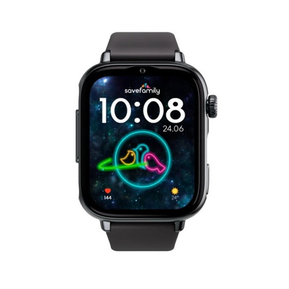 SAVEFAMILY SAVEWATCH PLUS 2 PLATA + CORREA NEGRA