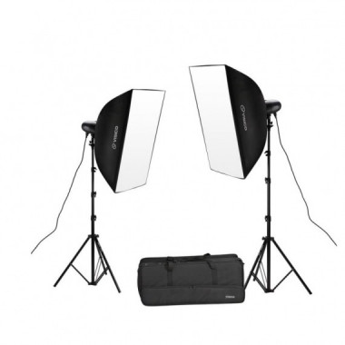 VISICO Kit 2X VL-300PLUS Ii Flash Estudio 300W con Softbox