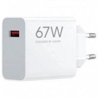 Cargador Usb-a 67W XIAOMI 67W Hyper Charge Blanco (BHR07SK)