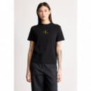 SS CLASSIC FOIL CK TEE KHN 001 BLACK/COM