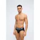 HIP BRIEF 3PK BLACK W/ OMBRE BLUE LOGO/B