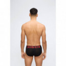 HIP BRIEF 3PK BLACK W/ OMBRE BLUE LOGO/B