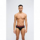 HIP BRIEF 3PK BLACK W/ OMBRE BLUE LOGO/B