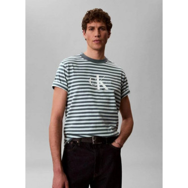 SS 20S STRIPE JERSEY MONOLOGO CN TURBULE