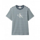 SS 20S STRIPE JERSEY MONOLOGO CN TURBULE