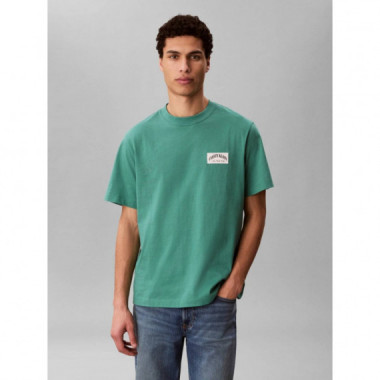 SS 20S EASY COLLEGIATE BADGE TEE WILD GR