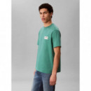 SS 20S EASY COLLEGIATE BADGE TEE WILD GR