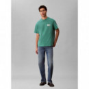 SS 20S EASY COLLEGIATE BADGE TEE WILD GR