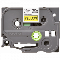 Cinta BROTHER P-touch Laminada Negro sobre Amarillo 18MM 8M (TZ641)