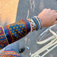 Coletero Mix Dusty Blue-Dusty Rose