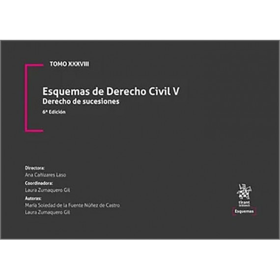 Tomo Xxxviii Esquemas Derecho Civil V: Derecho Sucesiones   2025