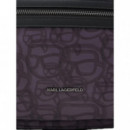 KARL LAGERFELD - k/ikon aop backpack - 999 - B1M30211/999