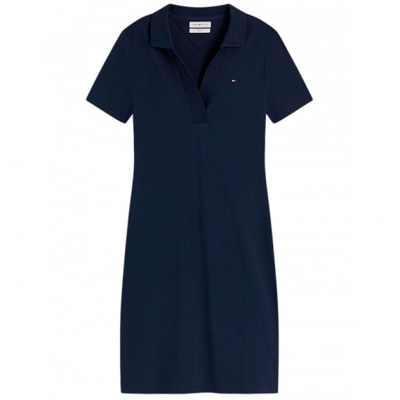 TOMMY HILFIGER - SLIM OPEN NK POLO DRESS SS - C1G - F|WW0WW42567/C1G