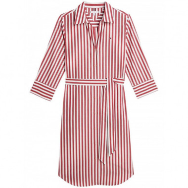 TOMMY HILFIGER - ESS POPLIN REG SHIRT DRESS - 0AA - F|WW0WW49773/0AA