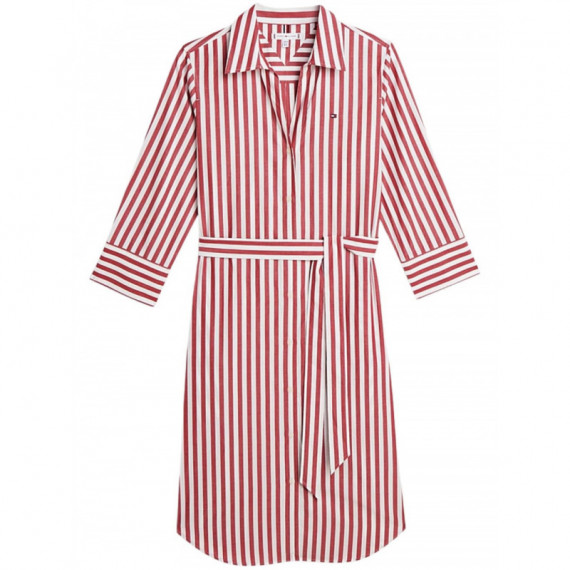TOMMY HILFIGER - ESS POPLIN REG SHIRT DRESS - 0AA - F|WW0WW49773/0AA