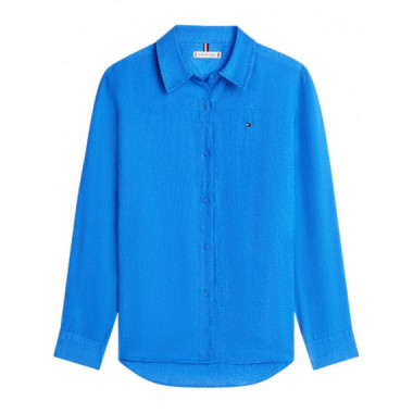TOMMY HILFIGER - ESS LINEN RELAXED LS SHIRT - C4U - F|WW0WW44679/C4U