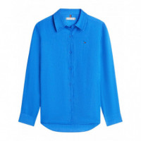 TOMMY HILFIGER - Ess Linen Relaxed Ls Shirt - C4U - F|WW0WW44679/C4U