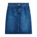 TOMMY HILFIGER - DNM NEW DOREEN KNEE SKIRT RW - 1BJ - F|WW0WW49669/1BJ